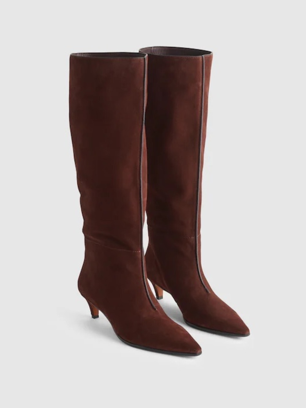 Madewell The Emilie Tall Boot in Suede Chocolate Raisin Size 10 $348 NX078 - Picture 2 of 7